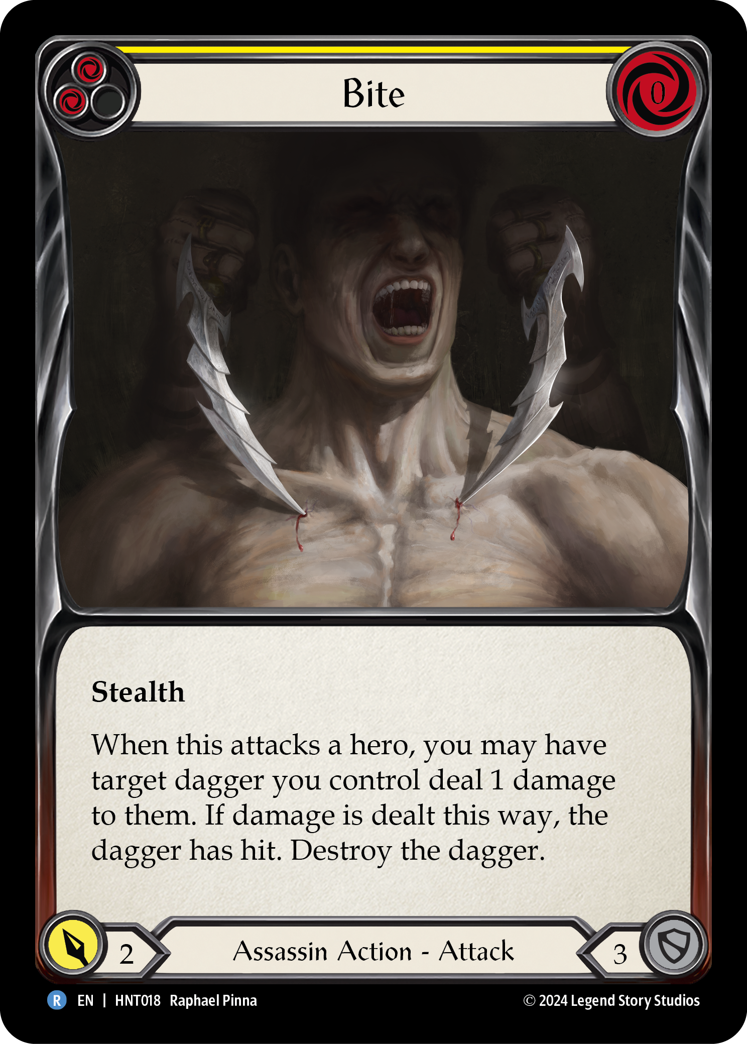 Bite Rainbow Foil (Yellow) HNT018 (The Hunted)