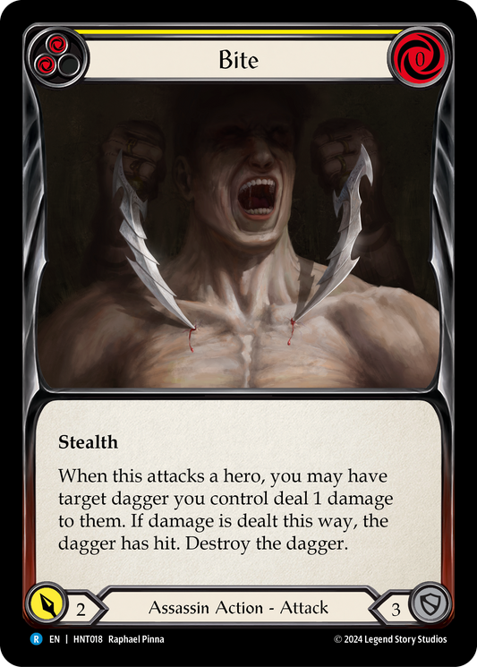 Bite Rainbow Foil (Yellow) HNT018 (The Hunted)