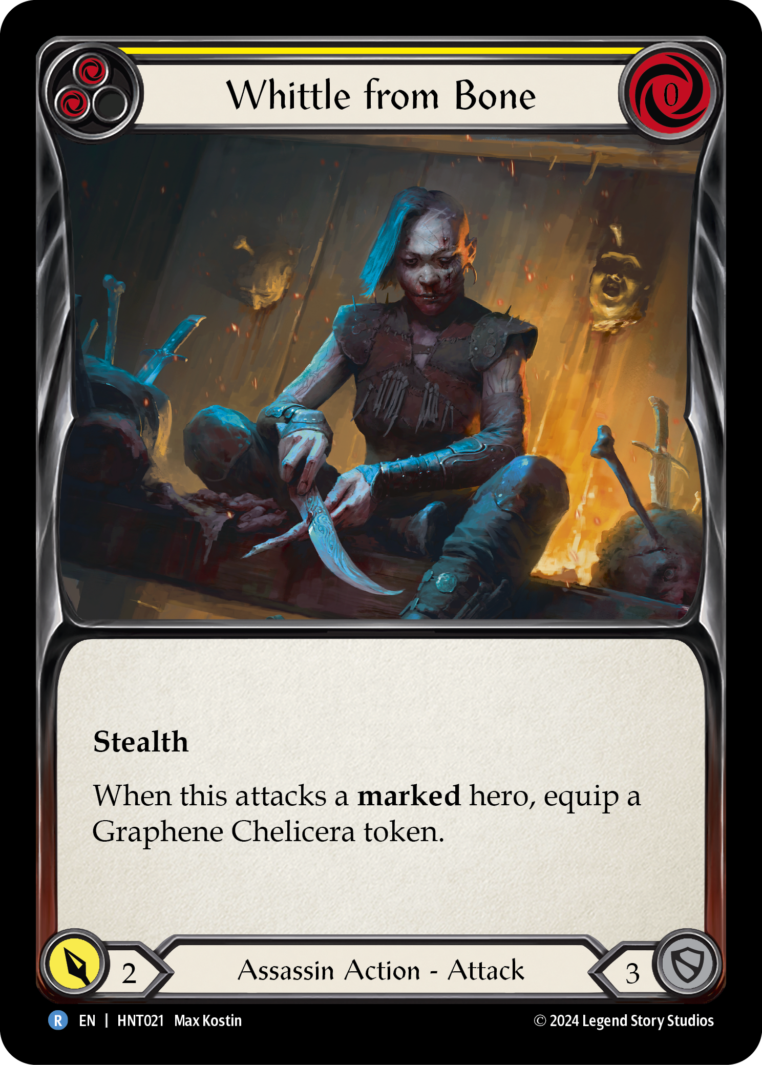 Whittle from Bone Rainbow Foil (Yellow) HNT021 (The Hunted)