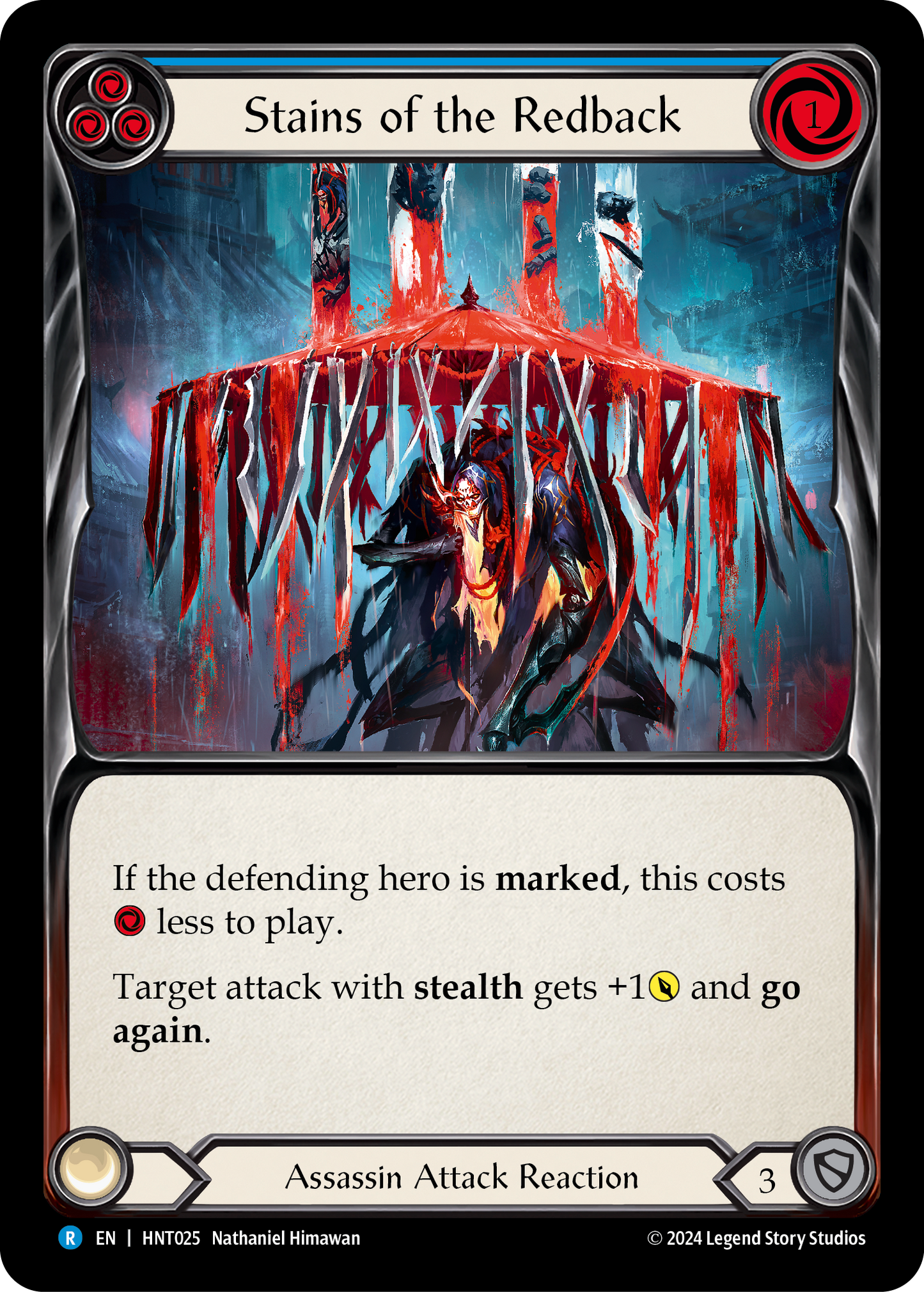 Stains of the Redback Rainbow Foil (Blue) HNT025 (The Hunted)