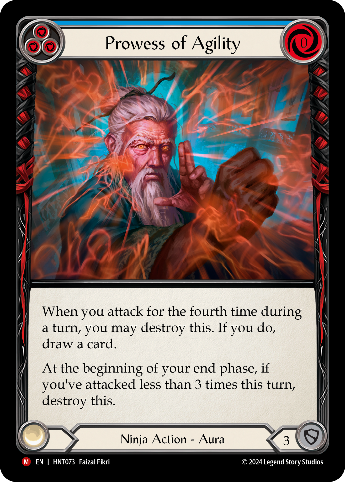 Prowess of Agility Rainbow Foil (Blue) HNT073 (The Hunted)