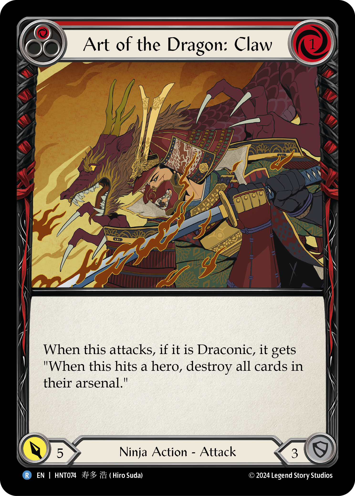 Art of the Dragon: Claw (Red) HNT074 (The Hunted)