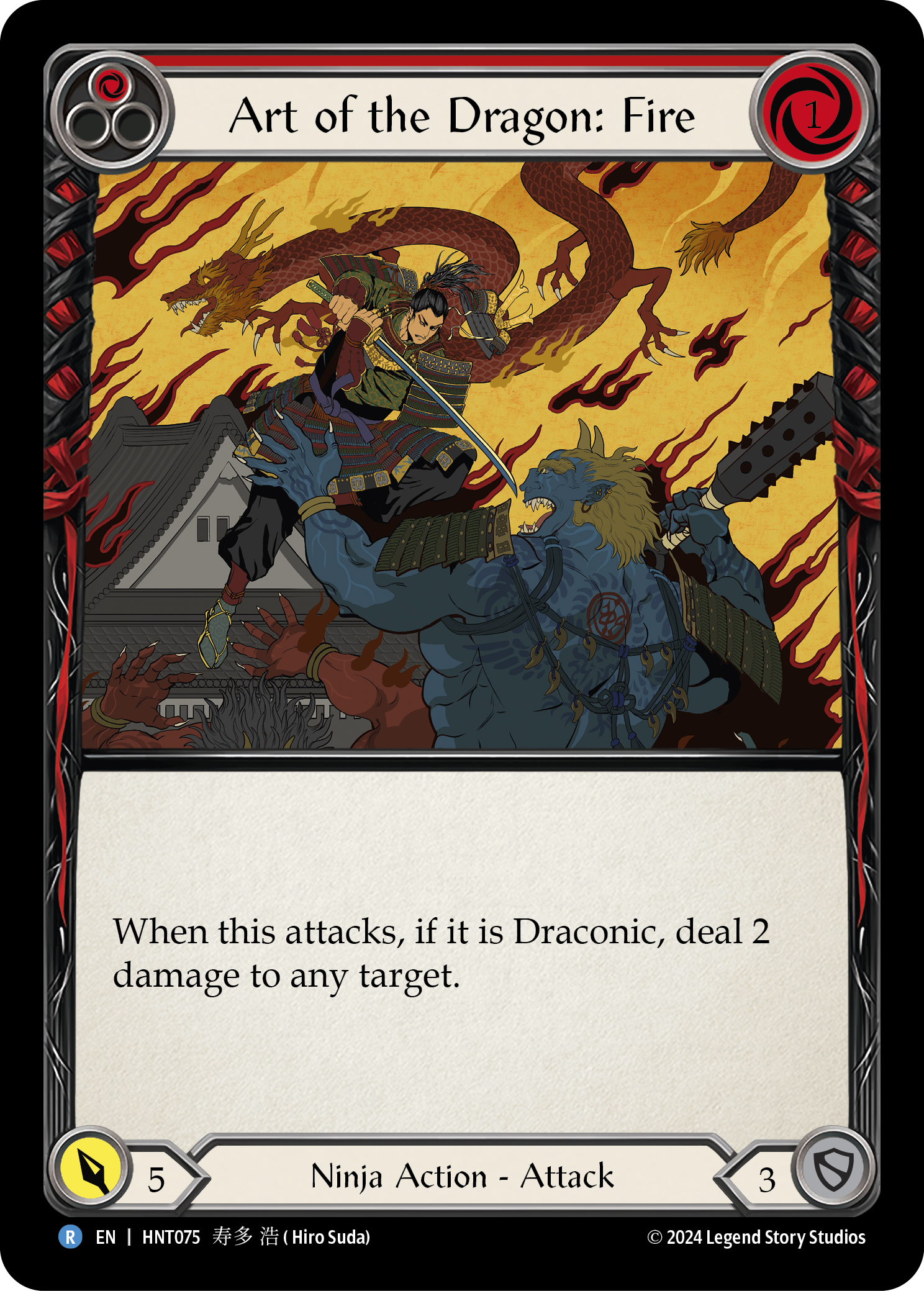 Art of the Dragon: Fire (Red) HNT075 (The Hunted)
