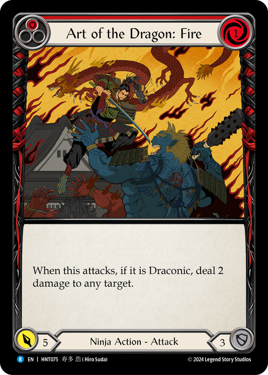 Art of the Dragon: Fire Rainbow Foil (Red) HNT075 (The Hunted)