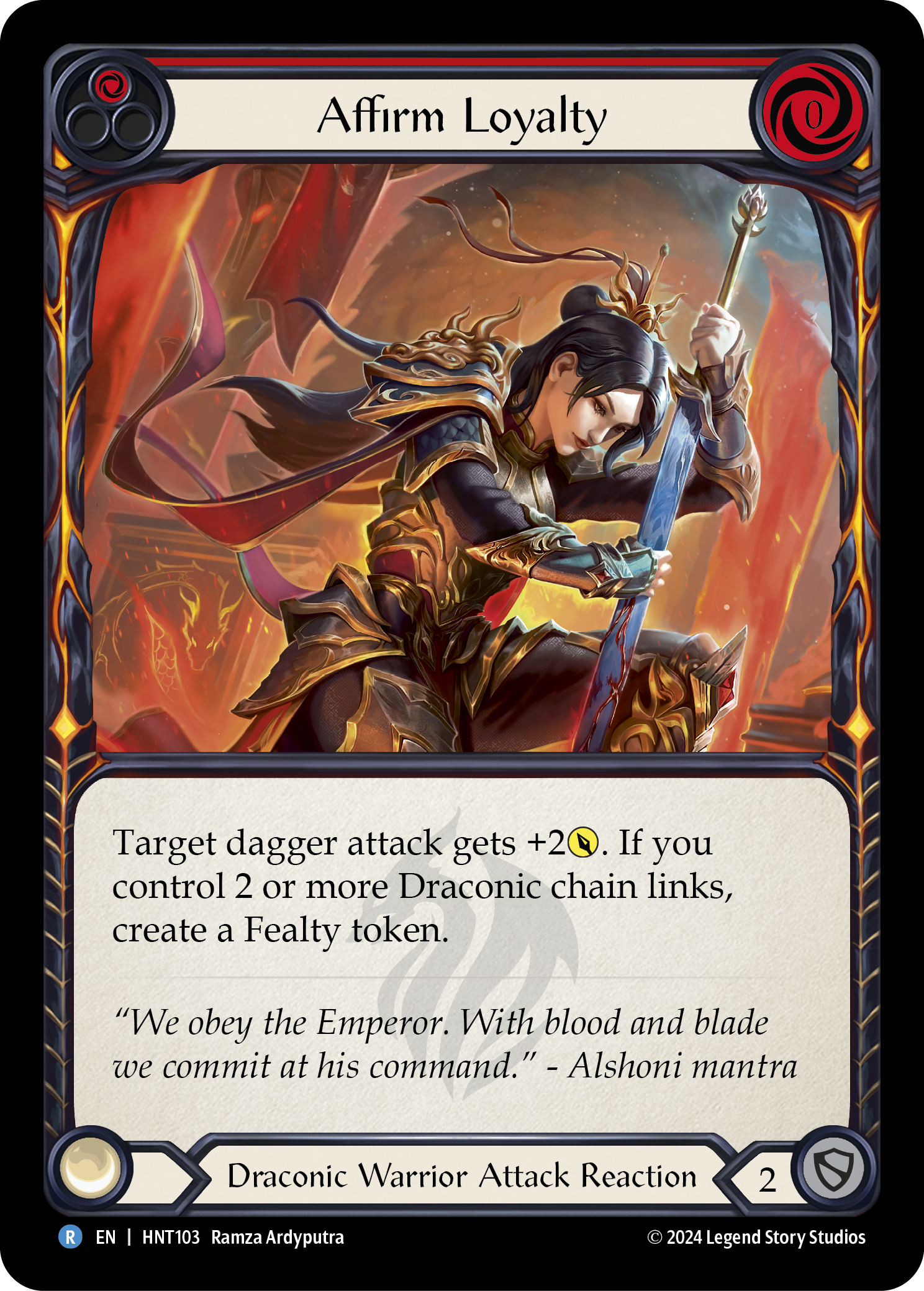 Affirm Loyalty Rainbow Foil (Red) HNT103 (The Hunted)