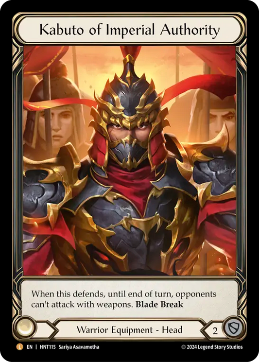 Kabuto of Imperial Authority Extended Art Cold Foil HNT115 (The Hunted)