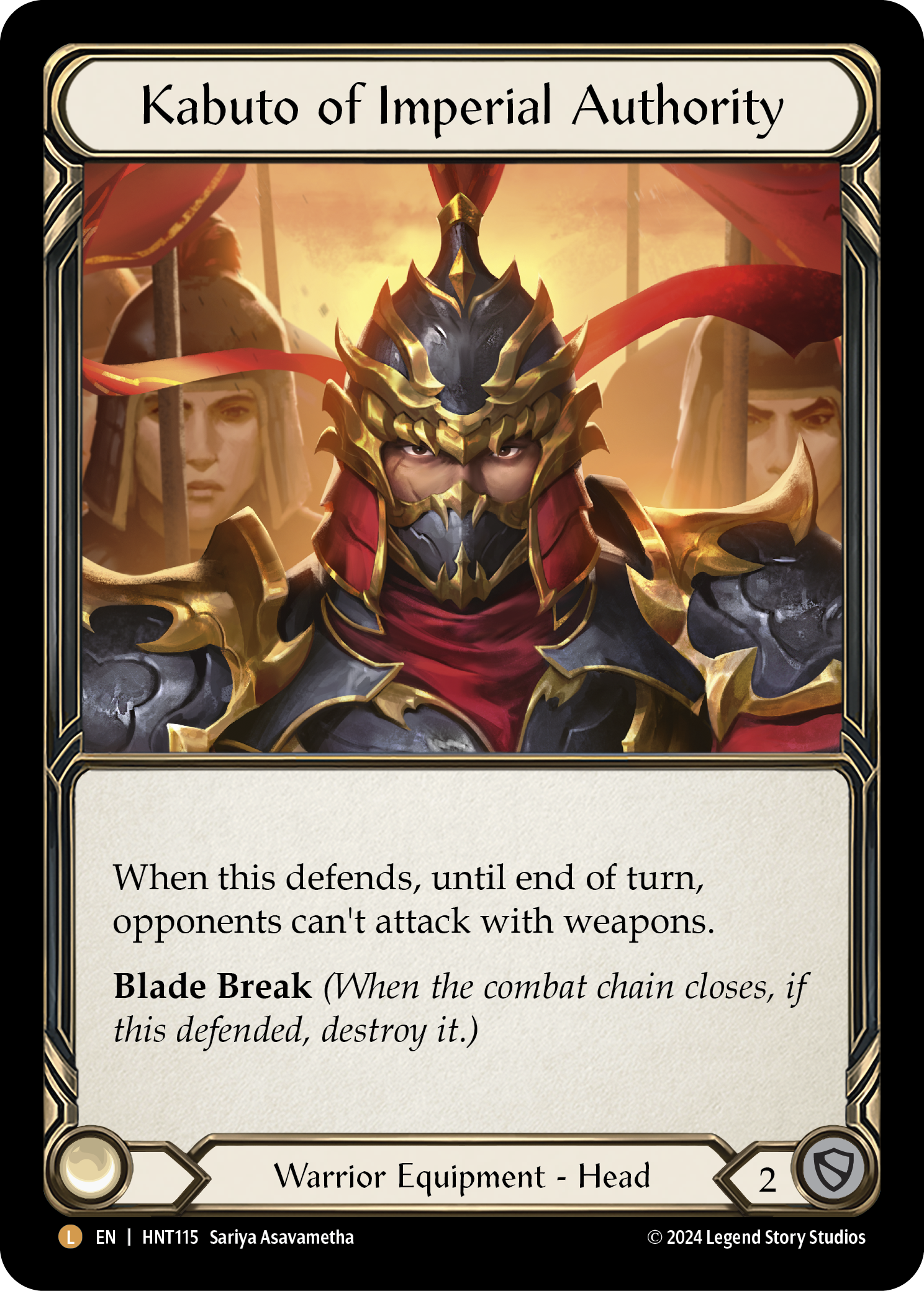 Kabuto of Imperial Authority Rainbow Foil HNT115 (The Hunted)