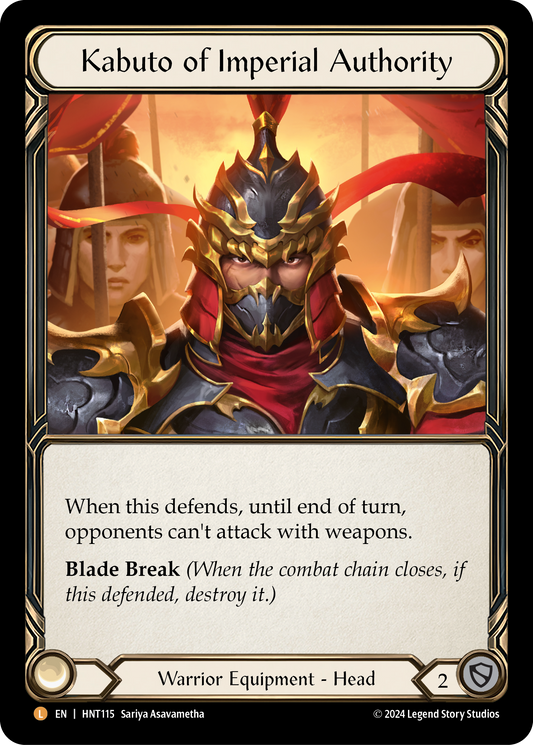 Kabuto of Imperial Authority Rainbow Foil HNT115 (The Hunted)