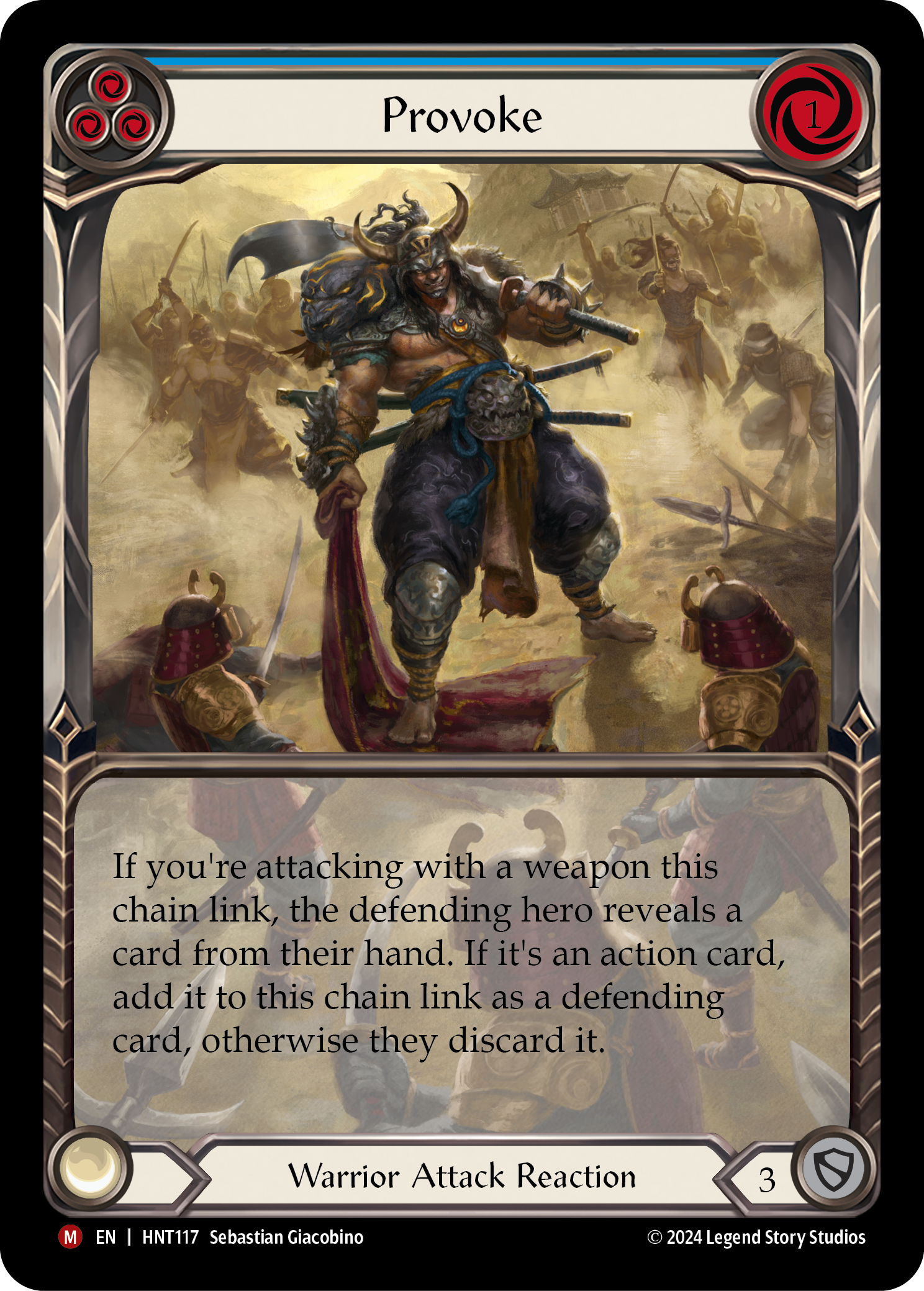 Provoke Extended Art Rainbow Foil (Blue) HNT117 (The Hunted)