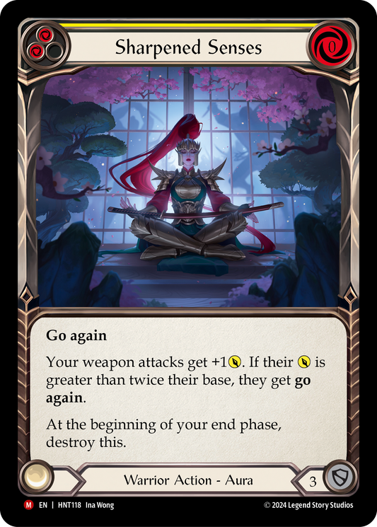 Sharpened Senses Rainbow Foil (Yellow) HNT118 (The Hunted)
