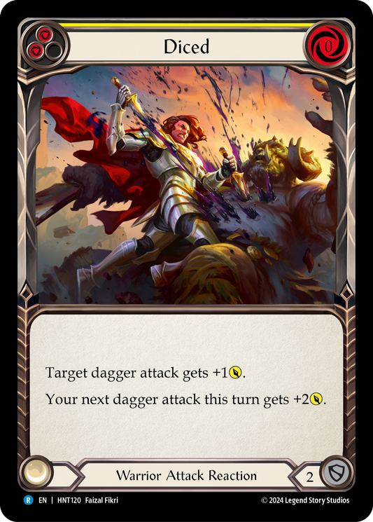 Diced Rainbow Foil (Yellow) HNT120 (The Hunted)