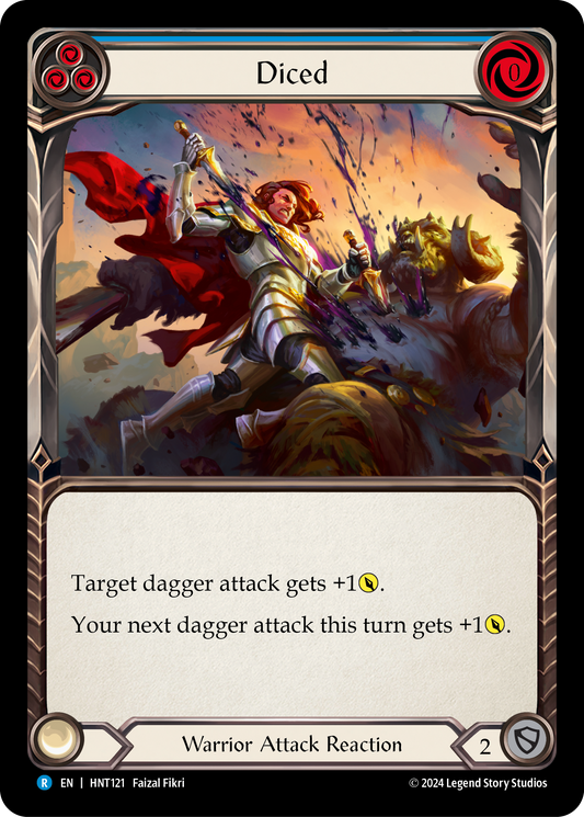 Diced Rainbow Foil (Blue) HNT121 (The Hunted)