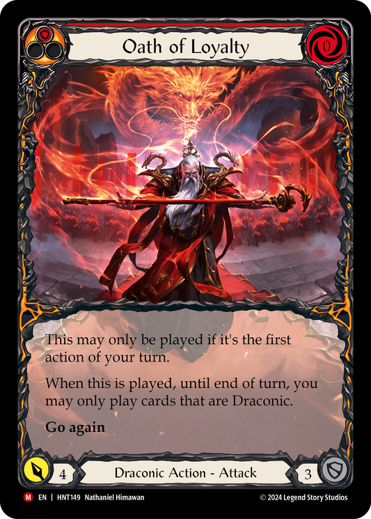 Oath of Loyalty Extended Art Rainbow Foil (Red) HNT149 (The Hunted)