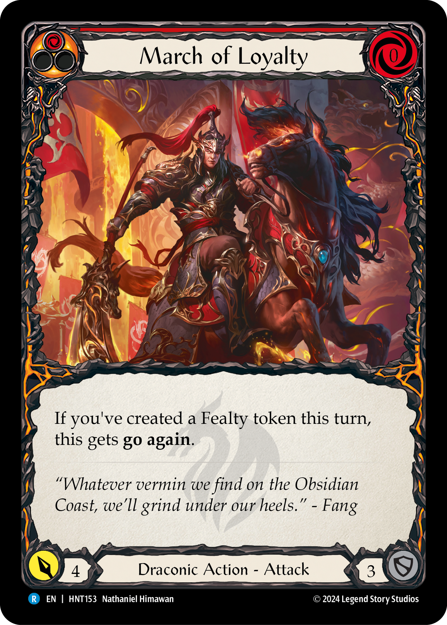March of Loyalty Rainbow Foil (Red) HNT153 (The Hunted)
