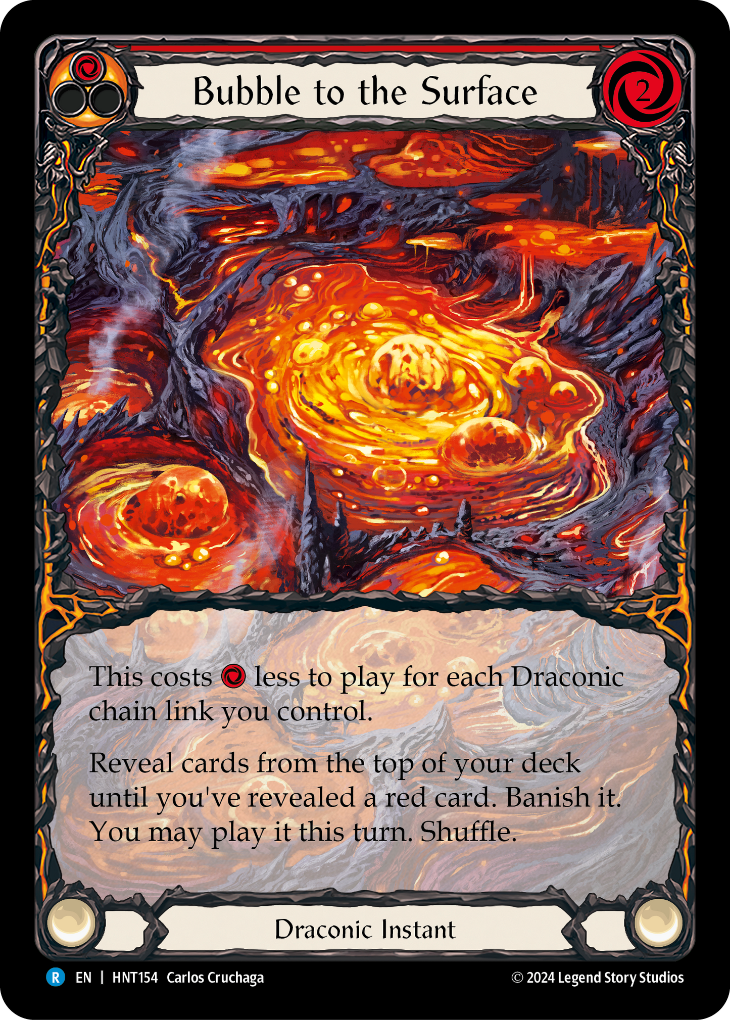 Bubble to the Surface Extended Art Rainbow Foil (Red) HNT154 (The Hunted)