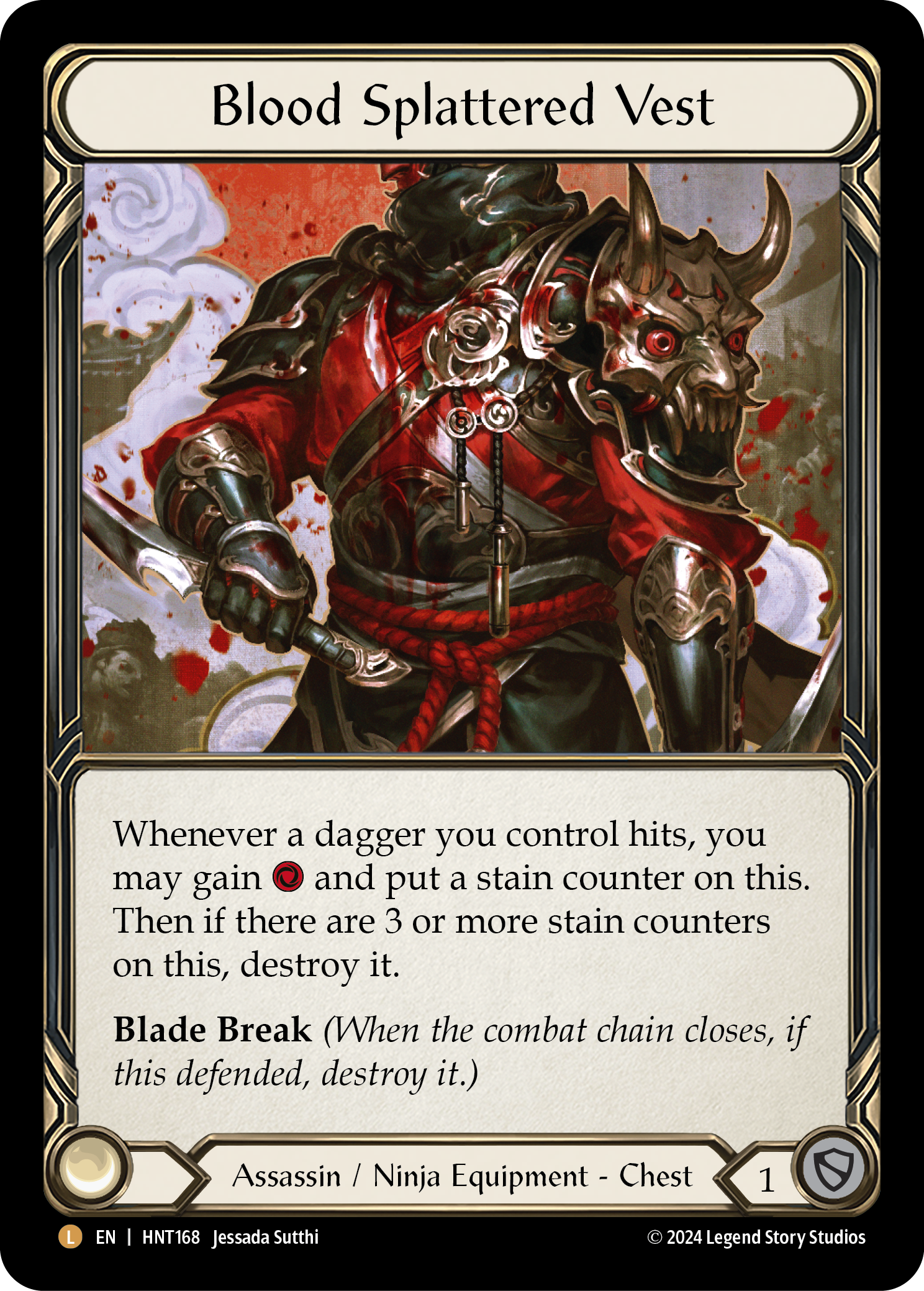 Blood Splattered Vest Rainbow Foil HNT168 (The Hunted)