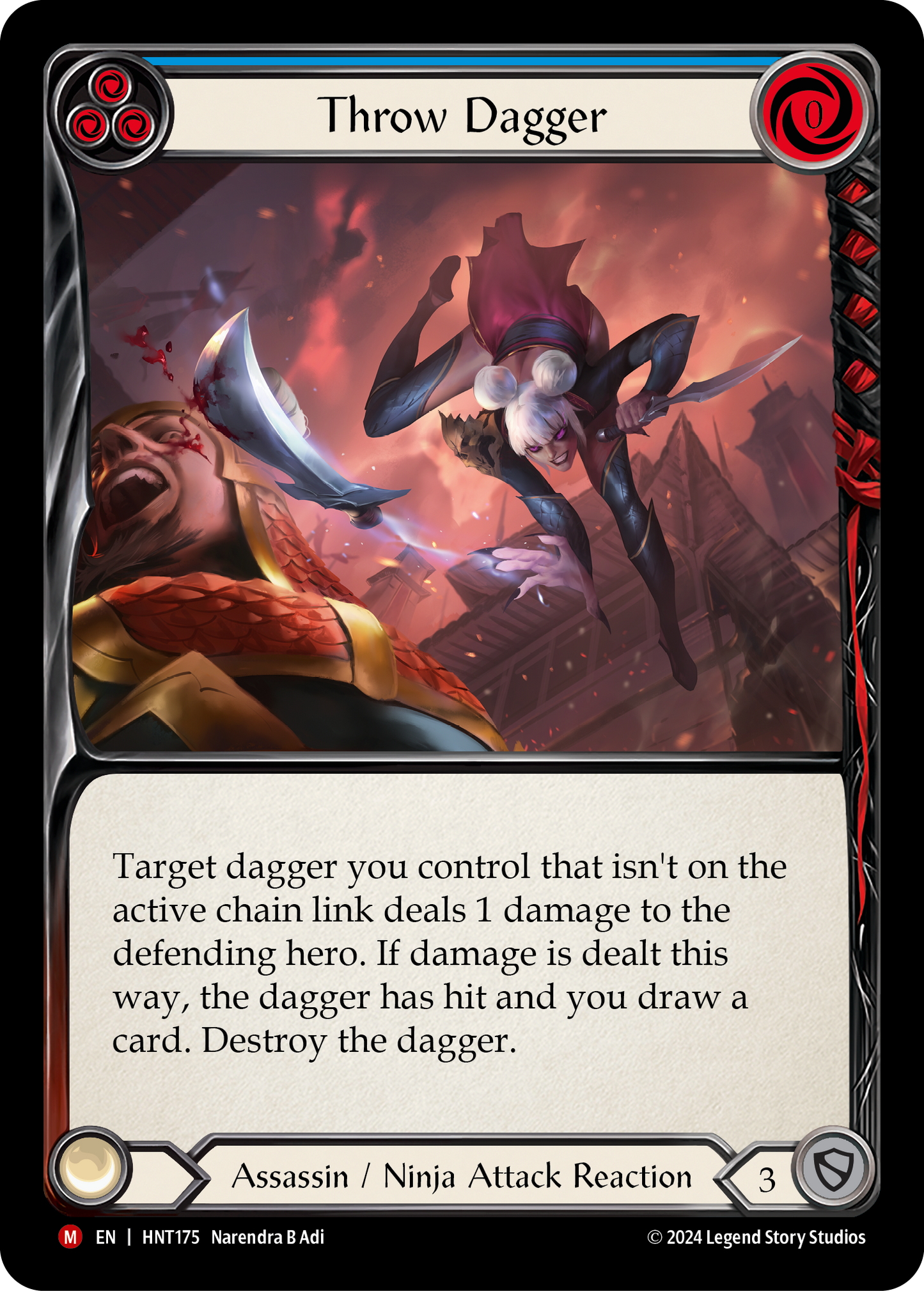 Throw Dagger (Blue) HNT175 (The Hunted)