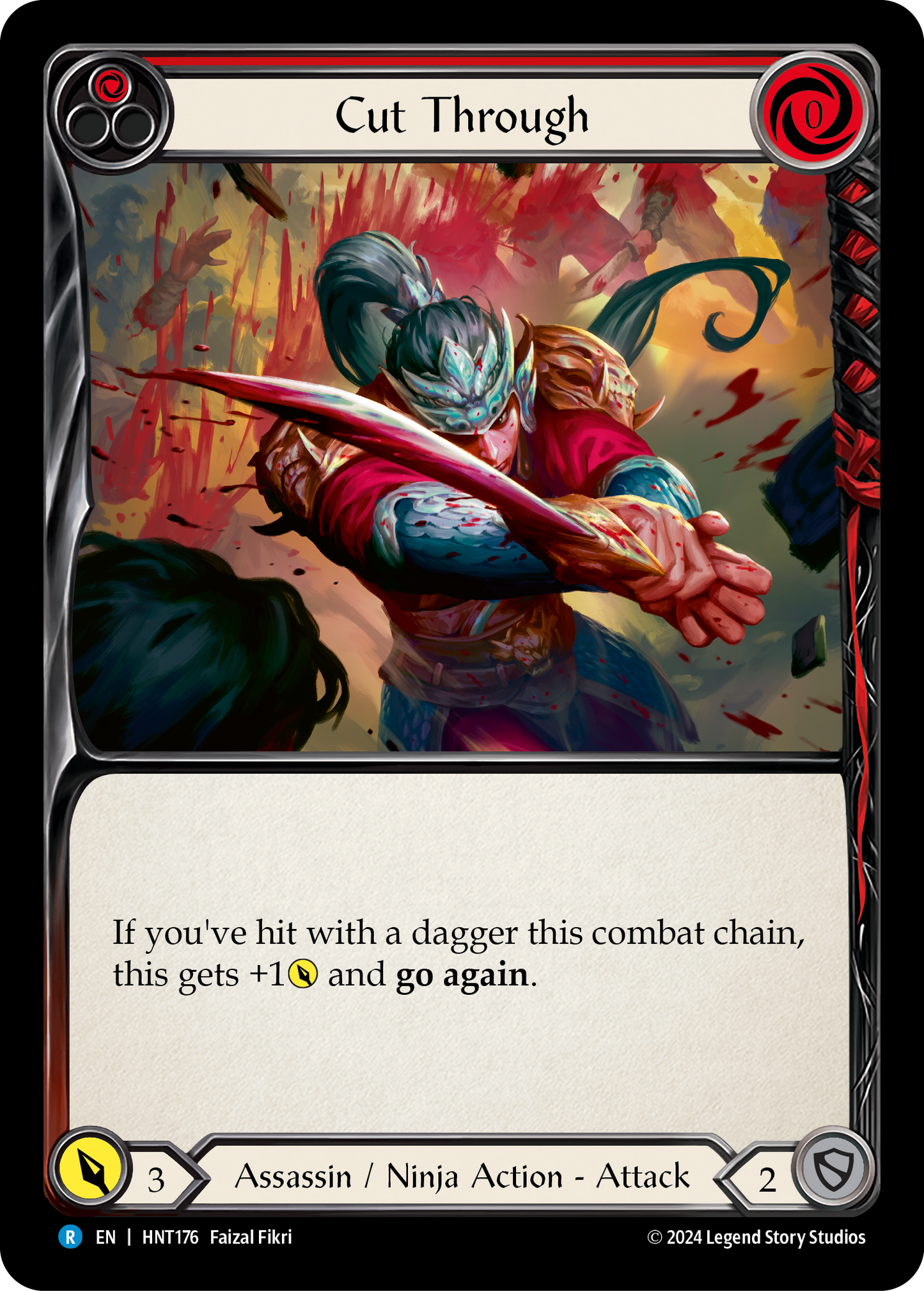 Cut Through Rainbow Foil (Red) HNT176 (The Hunted)