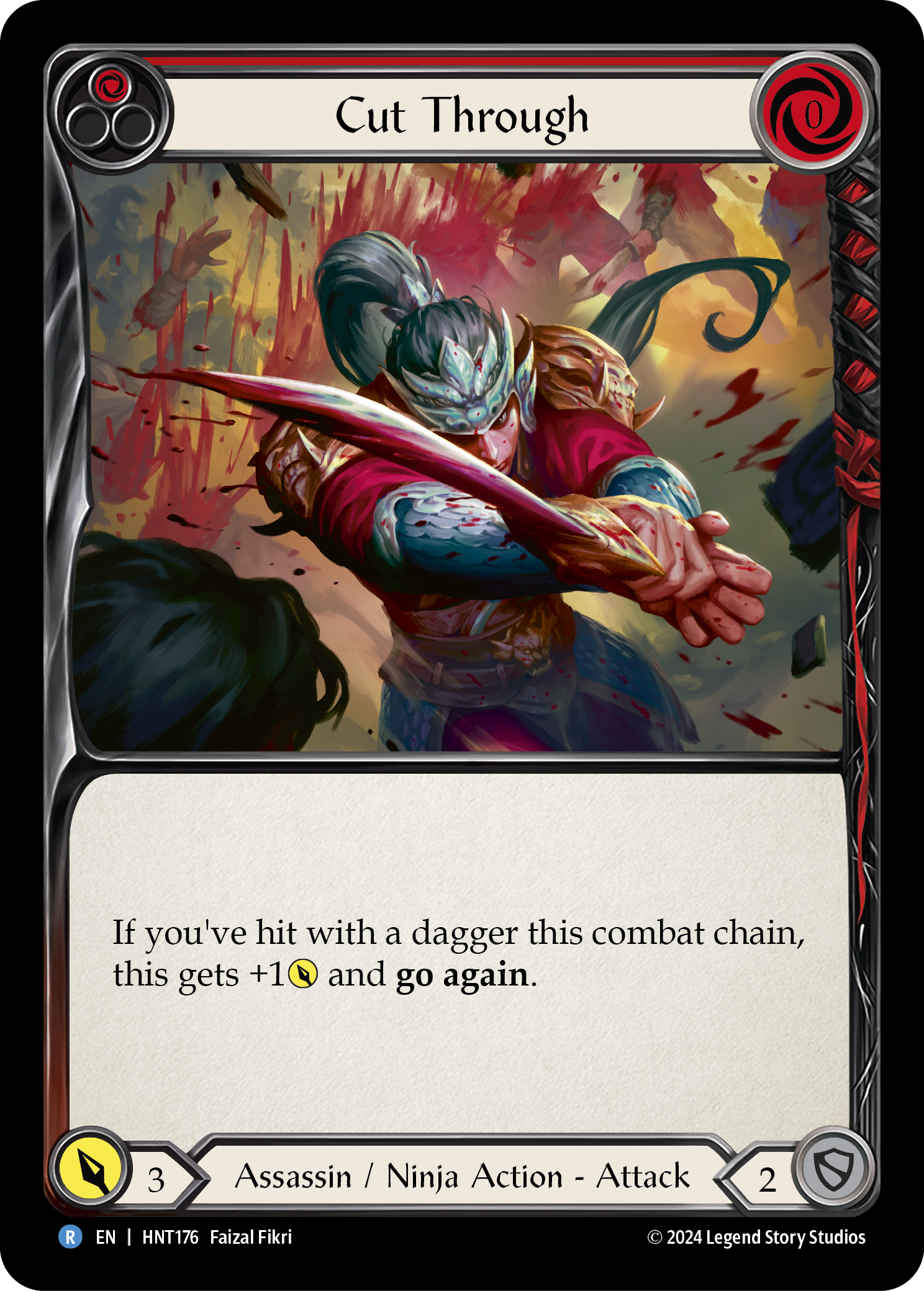 Cut Through Rainbow Foil (Red) HNT176 (The Hunted)