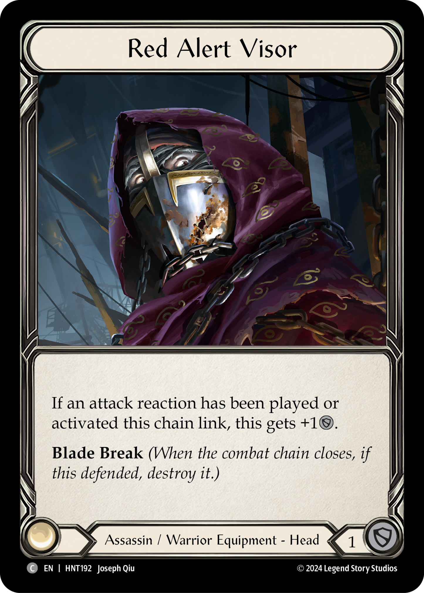Red Alert Visor Cold Foil HNT192 (The Hunted)