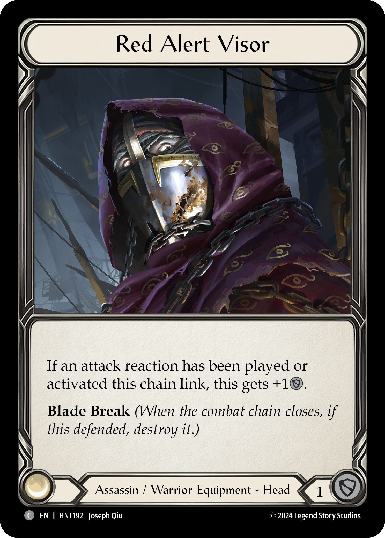 Red Alert Visor Cold Foil HNT192 (The Hunted)