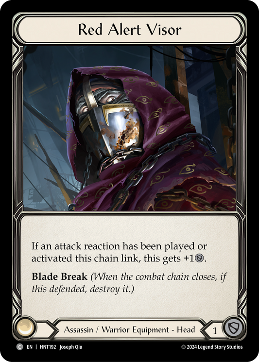 Red Alert Visor Cold Foil HNT192 (The Hunted)
