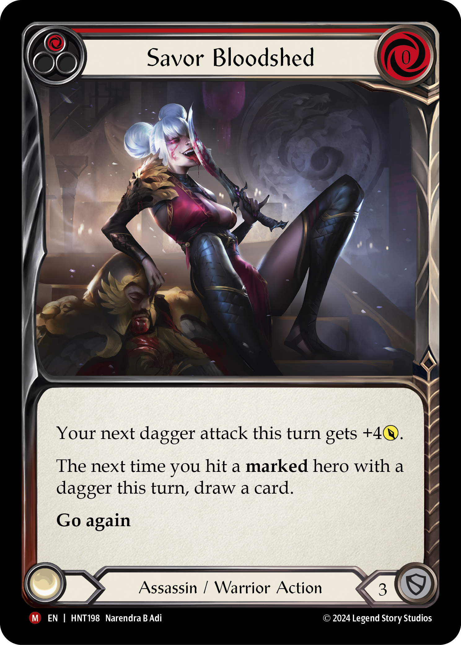 Savor Bloodshed Rainbow Foil (Red) HNT198 (The Hunted)