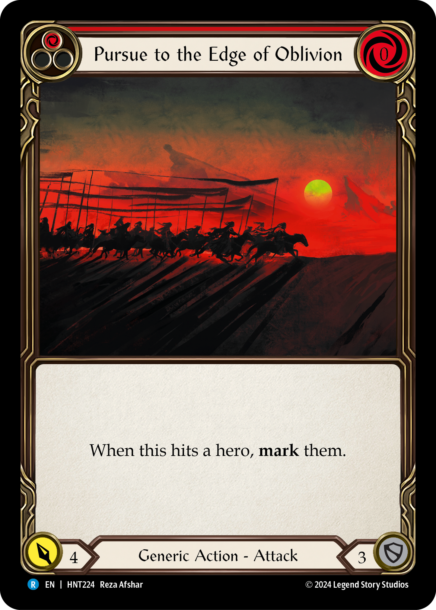 Pursue to the Edge of Oblivion (Red) HNT224 (The Hunted)