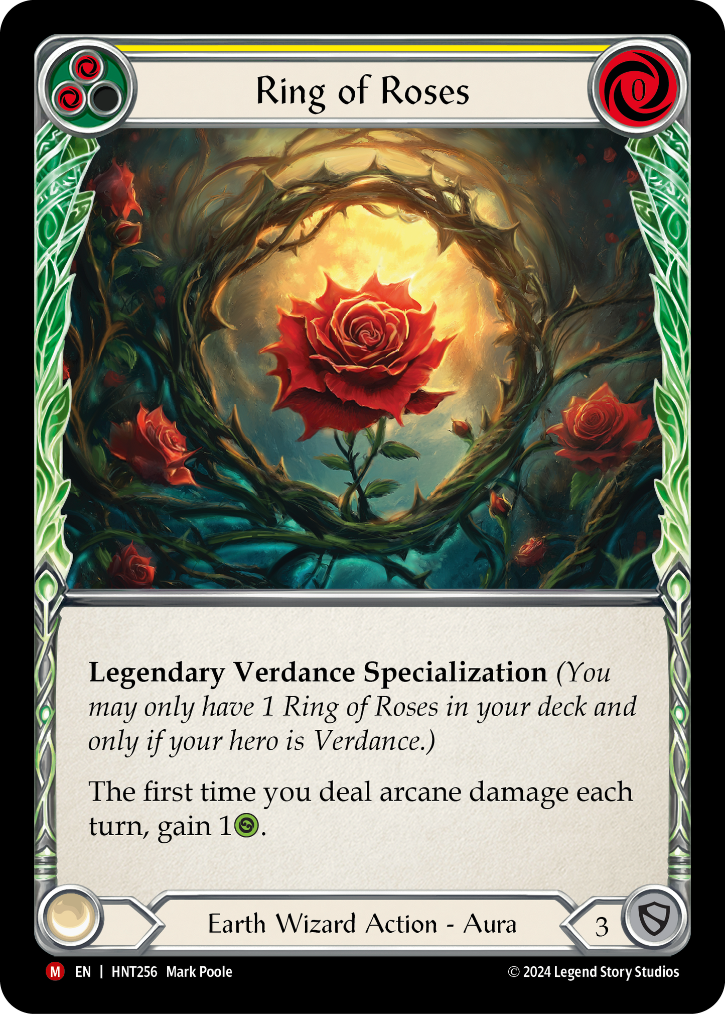 Ring of Roses Cold Foil (Yellow) HNT256 (The Hunted)