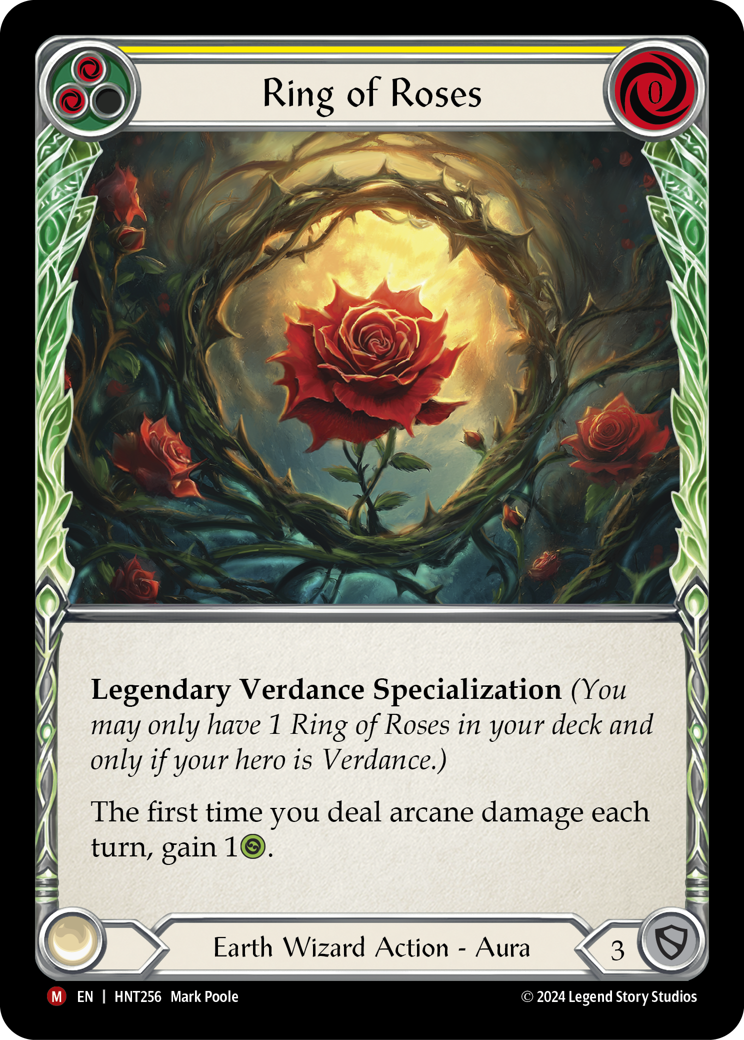 Ring of Roses Cold Foil (Yellow) HNT256 (The Hunted)