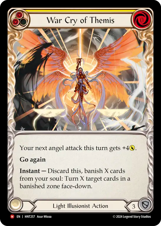 War Cry of Themis Rainbow Foil (Yellow) HNT257 (The Hunted)