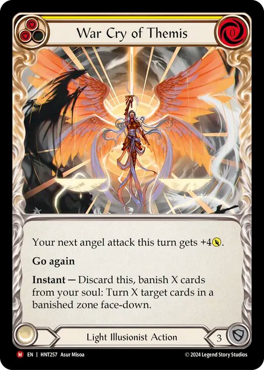 War Cry of Themis Rainbow Foil (Yellow) HNT257 (The Hunted)