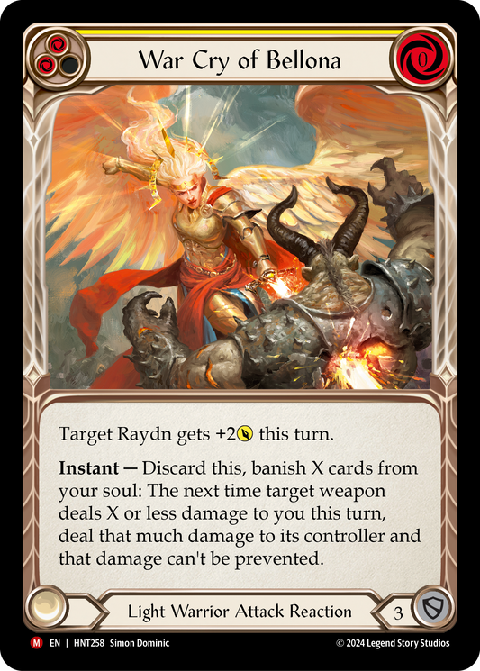 War Cry of Bellona Rainbow Foil (Yellow) HNT258 (The Hunted)