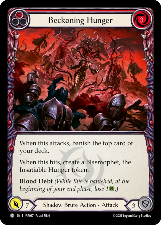 Beckoning Hunger (Red) IAR017 (Usurp the Shadow Throne)