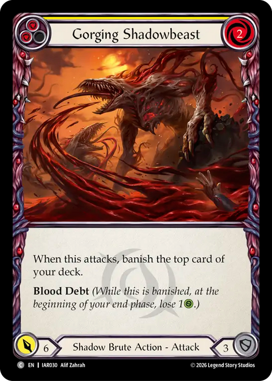 Gorging Shadowbeast (Yellow) IAR030 (Usurp the Shadow Throne)