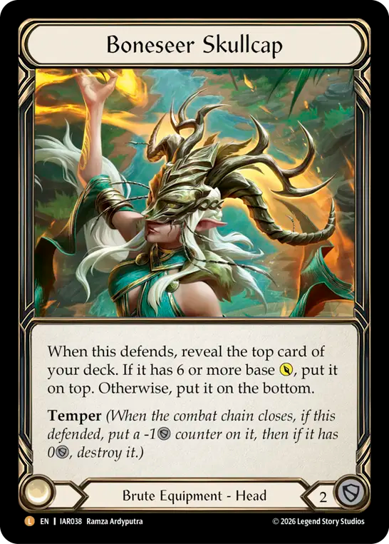 Boneseer Skullcap Rainbow Foil IAR038 (Usurp the Shadow Throne)