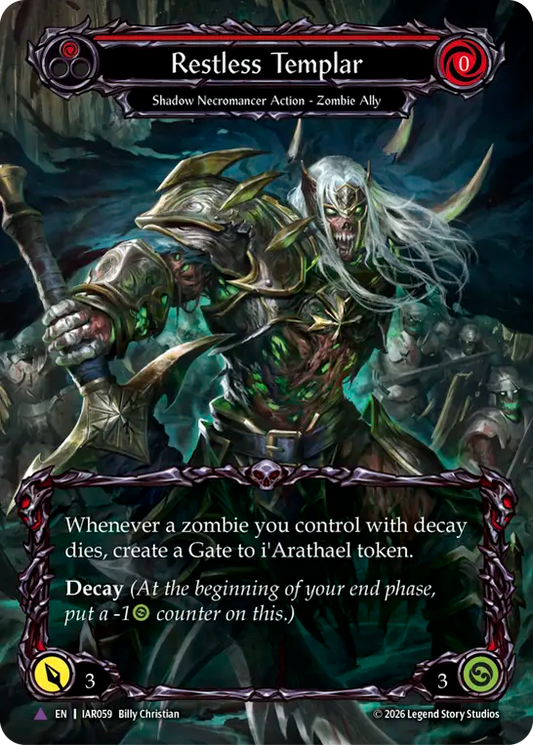 Restless Templar Cold Foil (Red) IAR059 (Usurp the Shadow Throne)