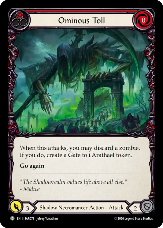 Ominous Toll (Red) IAR078 (Usurp the Shadow Throne)