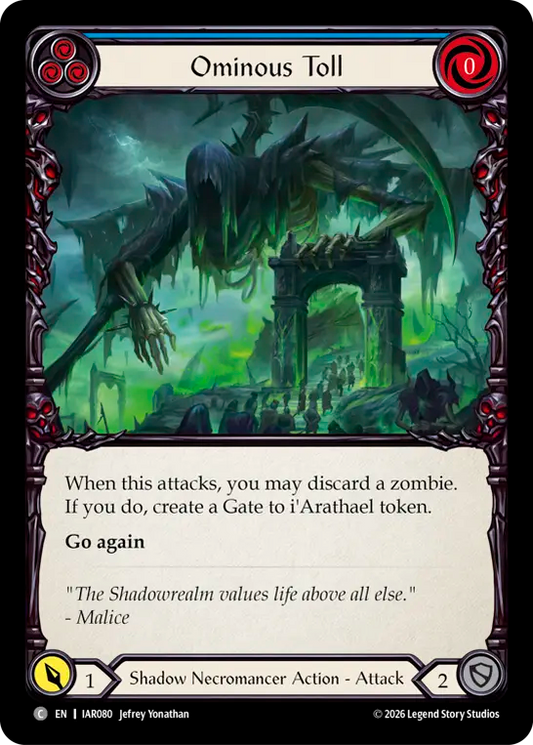 Ominous Toll (Blue) IAR080 (Usurp the Shadow Throne)