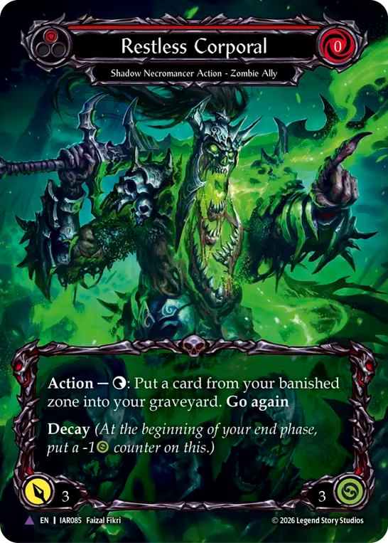 Restless Corporal Cold Foil (Red) IAR085 (Usurp the Shadow Throne)