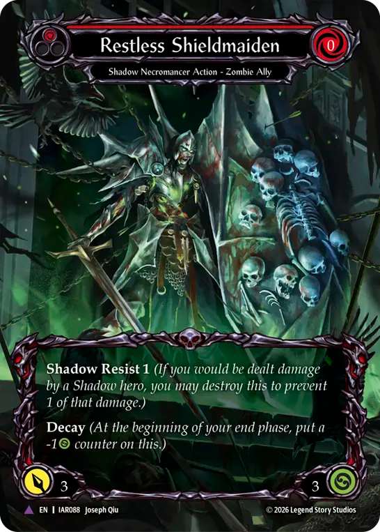 Restless Shieldmaiden Cold Foil (Red) IAR088 (Usurp the Shadow Throne)