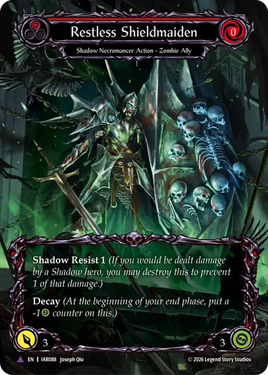 Restless Shieldmaiden Cold Foil (Red) IAR088 (Usurp the Shadow Throne)
