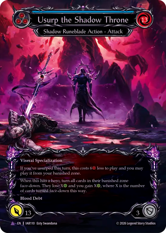 Usurp the Shadow Throne Cold Foil (Blue) IAR110 (Usurp the Shadow Throne)