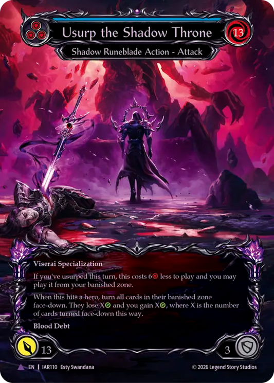 Usurp the Shadow Throne Cold Foil (Blue) IAR110 (Usurp the Shadow Throne)