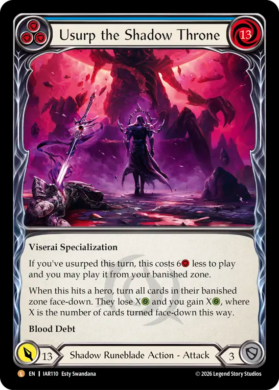 Usurp the Shadow Throne Rainbow Foil (Blue) IAR110 (Usurp the Shadow Throne)