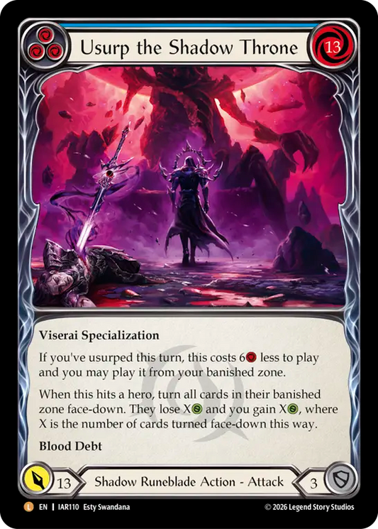 Usurp the Shadow Throne Rainbow Foil (Blue) IAR110 (Usurp the Shadow Throne)