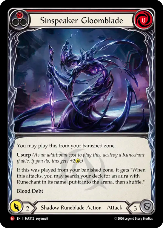 Sinspeaker Gloomblade (Red) IAR112 (Usurp the Shadow Throne)