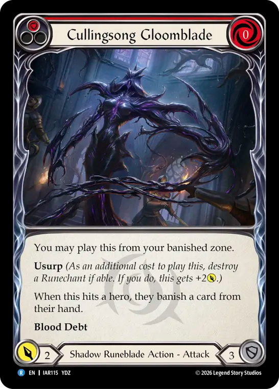 Cullingsong Gloomblade (Red) IAR115 (Usurp the Shadow Throne)