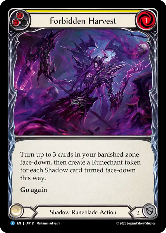 Forbidden Harvest (Yellow) IAR121 (Usurp the Shadow Throne)