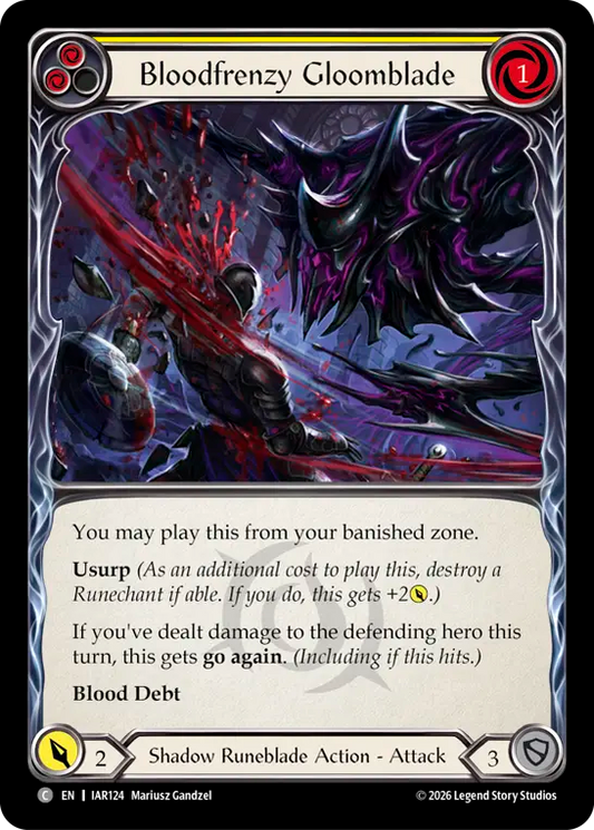 Bloodfrenzy Gloomblade (Yellow) IAR124 (Usurp the Shadow Throne)